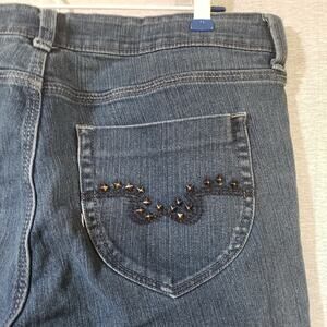 Jordache Y2K Women’s Sz 10 Capri Jeans Boho Medium Blue Straight Crop Denim